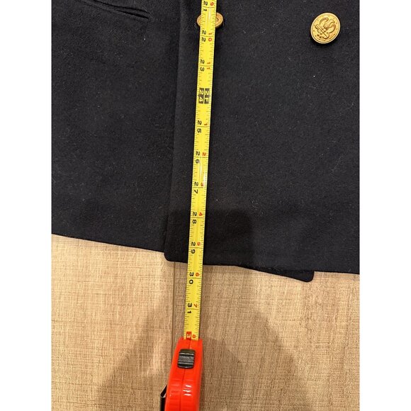 Vintage Paolo Gucci Men’s Navy Blue Double Breasted Gold Logo Buttons Blazer - Picture 5 of 8